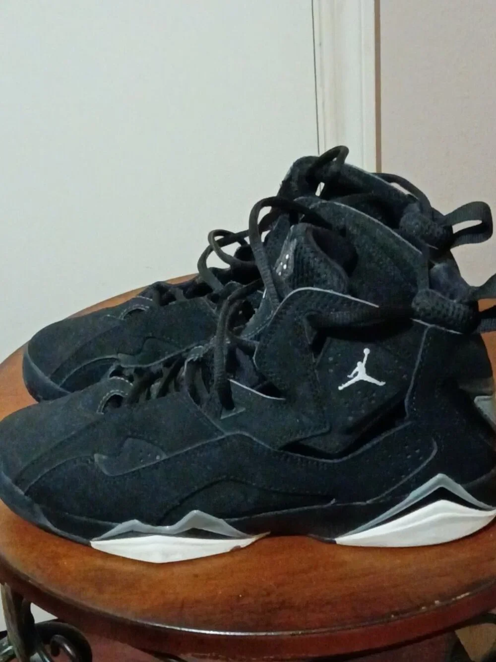 Nike Air Jordan True Flight GS Basketball Black Sneaker Shoe 343795-010 Sz 6Y